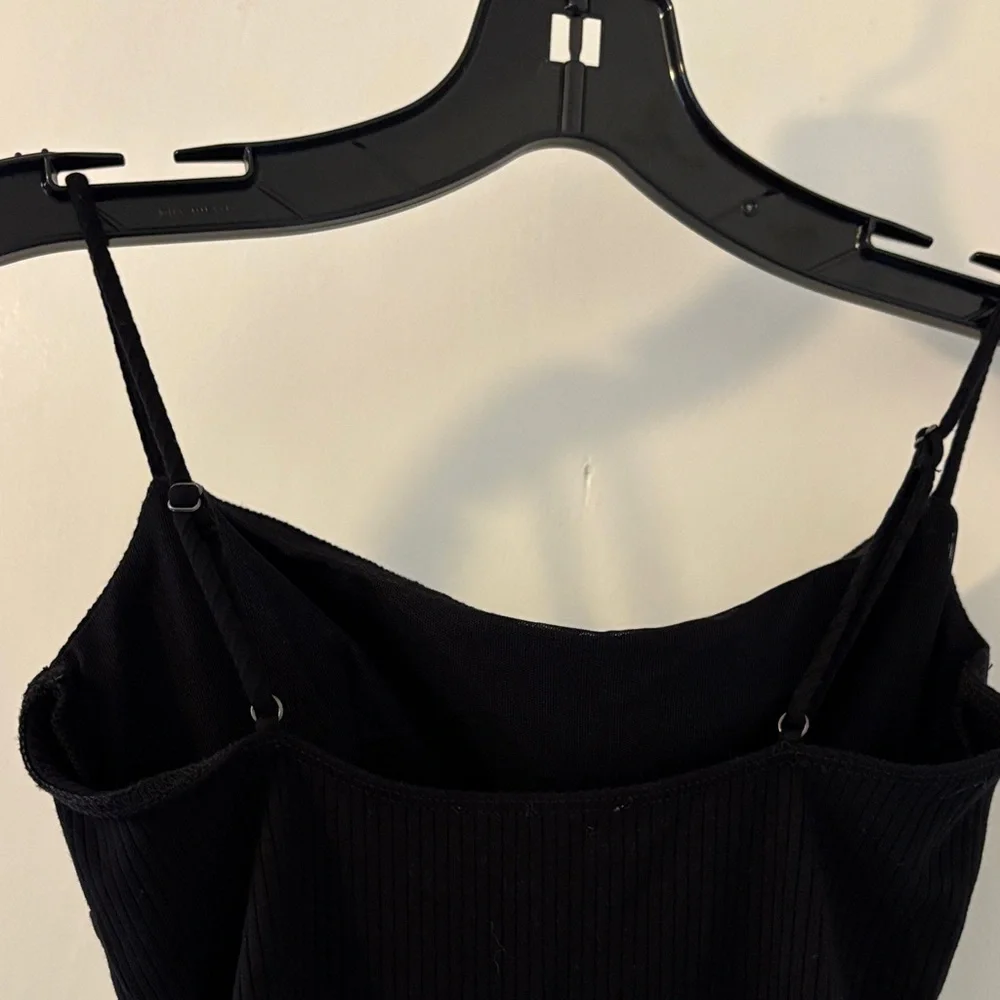 Angie Bauer S Black Ribbed Bodysuit - Picture 3 of 11